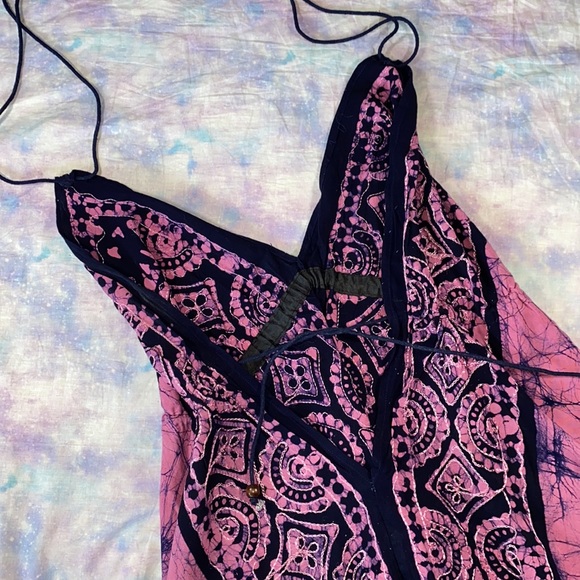 🦋[ Boutique ] Backless Tapestry Dress - Picture 12 of 12